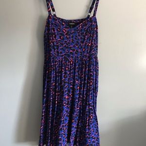 Torrid blue leopard print dress : size torrid 0
